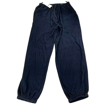 極美品◆コモリ シルクネル ドローストリングパンツ X01-03013  メンズ サイズ2 ブラック COMOLI SILK FLANNEL PANTS 【AFB8】