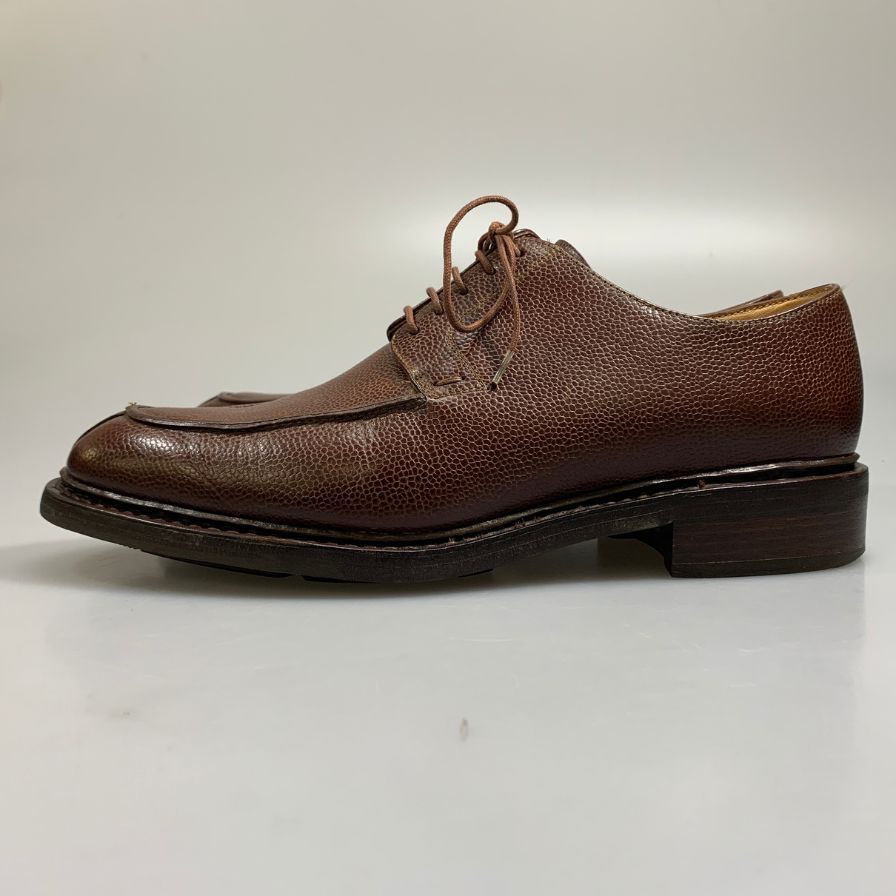 パラブーツ レザーシューズ セビーニュ シボ革 サイズUK6.5 ブラウン PRABOOT ビジネスシューズ 約25.5cm【LA】【中古】
