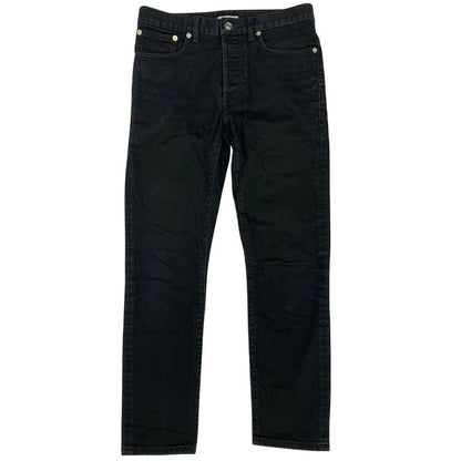 ディオール オム 22SS デニムパンツ ボタンフライ ブラック メンズ サイズ27 DIOR HOMME 【AFB38】