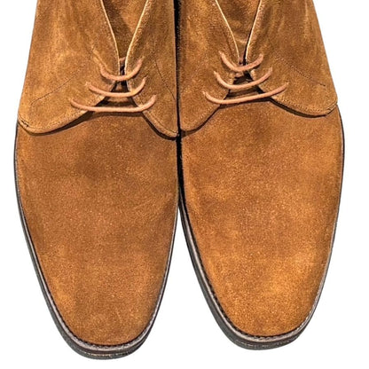 グレンソン チャッカブーツ 6531  スエード ブラウン メンズUK8.5F GRENSON ブーツ 約27.0cm【LA】【中古】