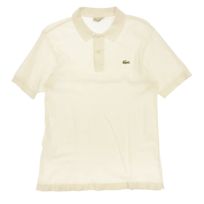 ラコステ ポロシャツ 半袖 フレラコ 80年代中期 フランス製 メンズ ホワイト サイズ3 LACOSTE VINTAGE【LA】
