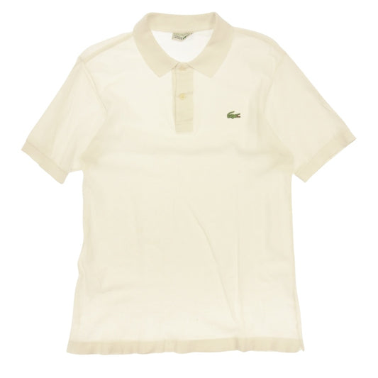 ラコステ ポロシャツ 半袖 フレラコ 80年代中期 フランス製 メンズ ホワイト サイズ3 LACOSTE VINTAGE【LA】
