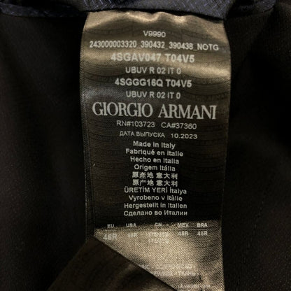 美品◆ジョルジオアルマーニ テーラードジャケット ダブルブレスト メンズ サイズ46R GIORGIO ARMANI 【AFB48】