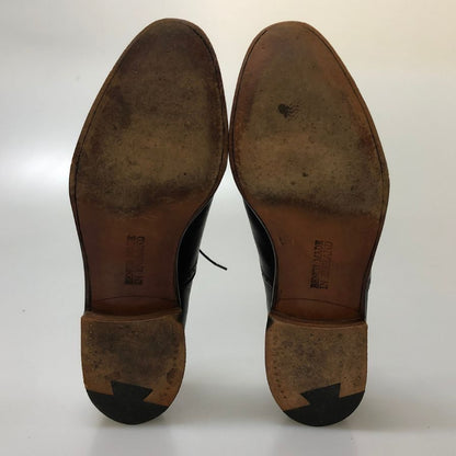 グレンソン レザーシューズ セミブローグ アニバーサリー エディション カーフ バーガンディ 7.5E メンズ GRENSON 約26.5cm【AFC1】