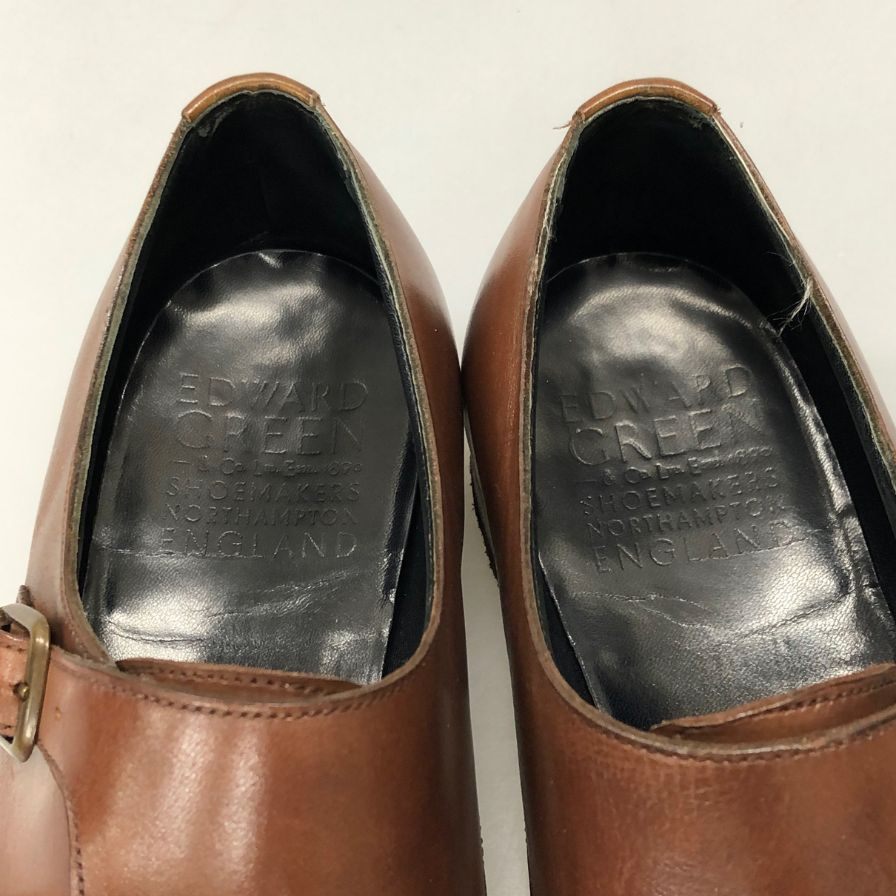 エドワード グリーン ラスト 888 ダブルモンク メンズ サイズ 6ハーフ ブラウン Edward Green ビジネスシューズ 約25.0cm【LA】【中古】