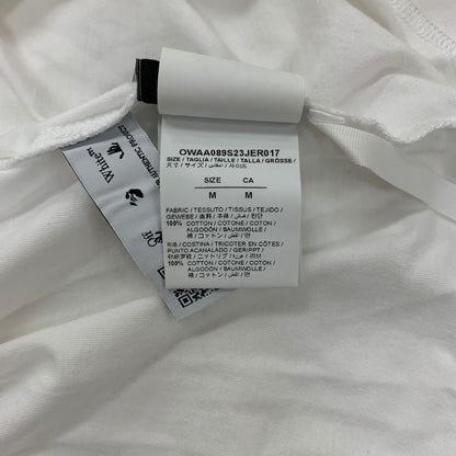 極美品◆オフホワイト グラフィック ロゴTシャツ 23SS OWAA089S23JER017 メンズ サイズM ホワイト OFF-WHITE 【AFB19】