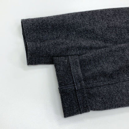 美品◆ルネ ワンピース ウール アンゴラ 長袖 フリル ジップ 膝丈 グレー レディース サイズ38 Rene 【AFB27】