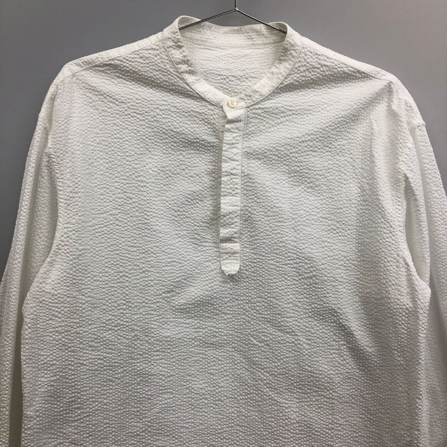 中古◆ブリエンヌ ブーリエンヌ プルオーバー 長袖シャツ メンズ サイズL ホワイト  BOURRIENNE PARIS X 【AFB12】