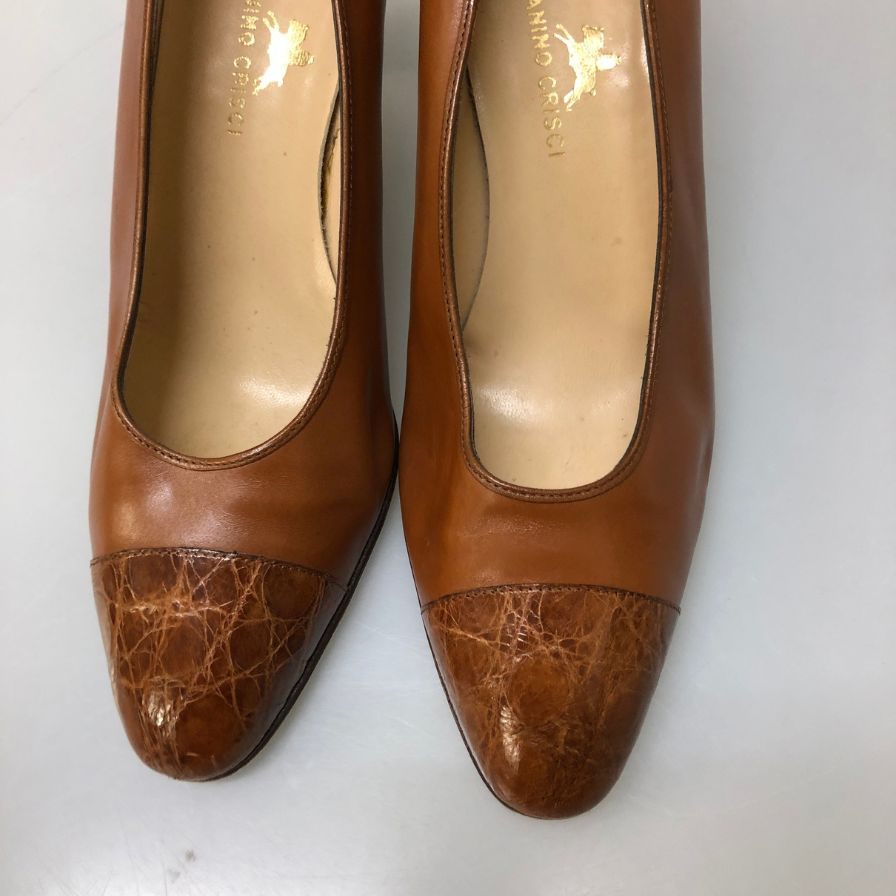 タニノクリスチー パンプス レザー ブラウン  レディース 37 TANINO CRISCI 約24.0cm【AFC36】