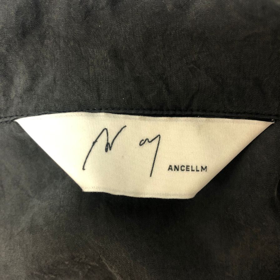 中古◆アンセルム エンブロイダードスーベニアシャツ ブラック メンズ サイズ3 ANCELLM EMBROIDERED SOUVENIR SHIRT 【AFB6】