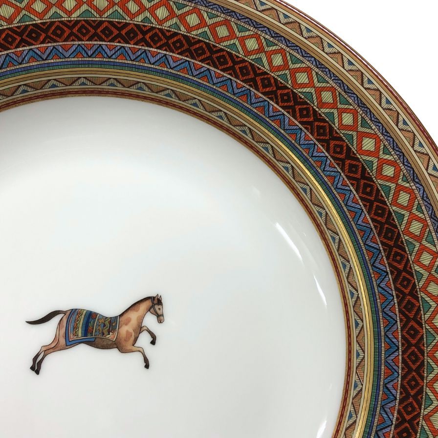 エルメス プレート シュヴァルドリアン ホース 23cm マルチカラー HERMES【AFI28】【中古】
