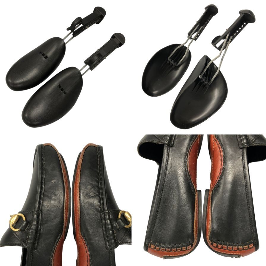 グッチ ドライビングシューズ ビットローファー カーフ ブラック サイズ40.5 メンズ GUCCI 約25.5cm【AFC47】