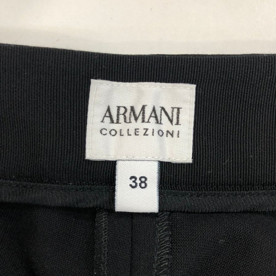 アルマーニ コレッツォーニ スラックス ウール レディース ブラック系 サイズ38 ARMANI COLLEZIONI 【AFB22】