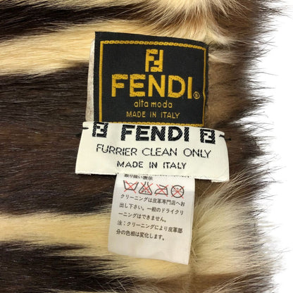 フェンディ マフラー スヌード スカンク ファー イタリア製 レディース ブラウン FENDI【AFI21】