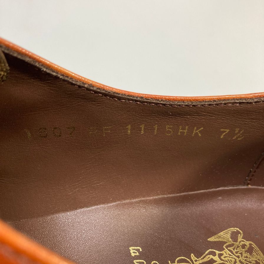 ペルフェット レザーシューズ ダブルモンク 1607 PF 115HK カーフ ライトブラウン サイズUK7.5 メンズ Perfetto 約26.0cm【AFD3】