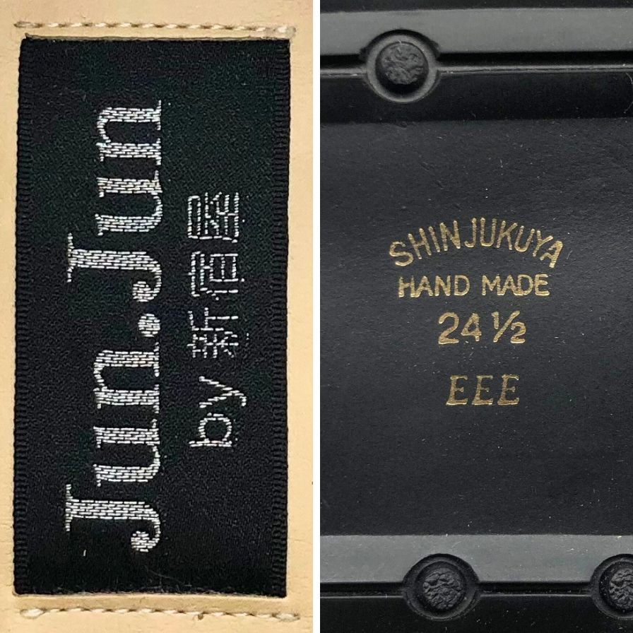 ジュンジュンバイ新宿屋 パンプス レザー 3072 ゴールド ナチュラメタ レディース サイズ24.5 Jun.Jun by shinjukuya 約24.5cm【7-18】
