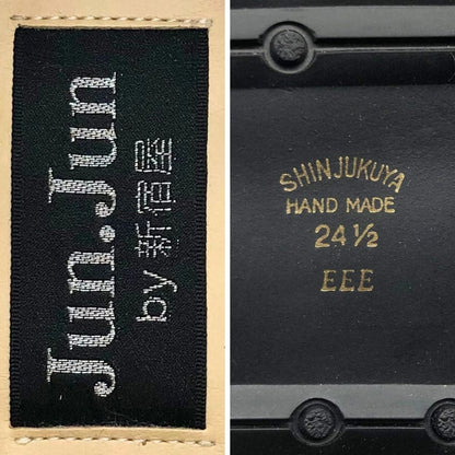 ジュンジュンバイ新宿屋 パンプス レザー 3072 ゴールド ナチュラメタ レディース サイズ24.5 Jun.Jun by shinjukuya 約24.5cm【7-18】