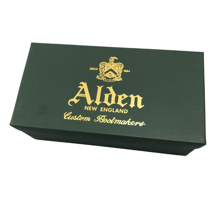 オールデン レザーシューズ N1613 モックトゥ モディファイドラスト シボ革 ブラック メンズ サイズ8.5D ALDEN ビジネスシューズ 約26.5cm【LA】【中古】