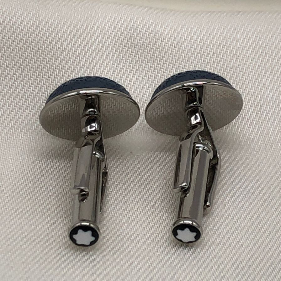 モンブラン カフリンクス 作家シリーズ ヨハン ヴォルフガング フォン ゲーテ シルバー×ブルー MB134674 Montblanc【AFI10】【中古】