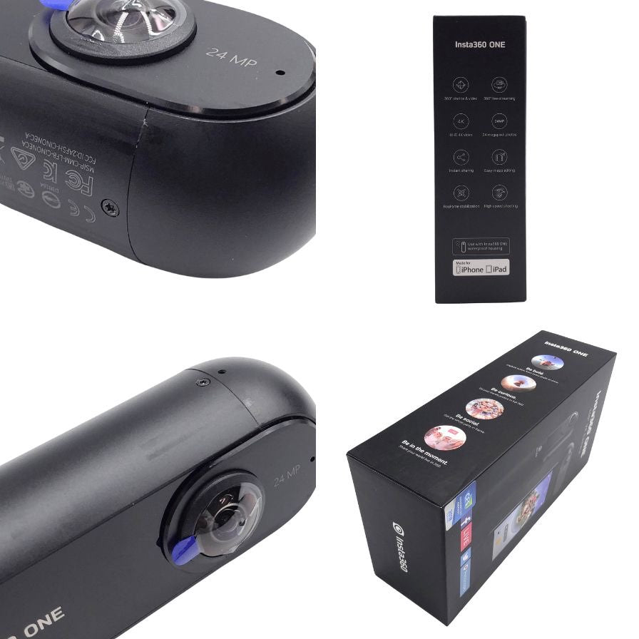 インスタ360 ウェアラブルカメラ 360度 全天球 VR アクションカメラ 2018年製 ブラック ユニセックス INSTA360 ONE【AFI21】【中古】