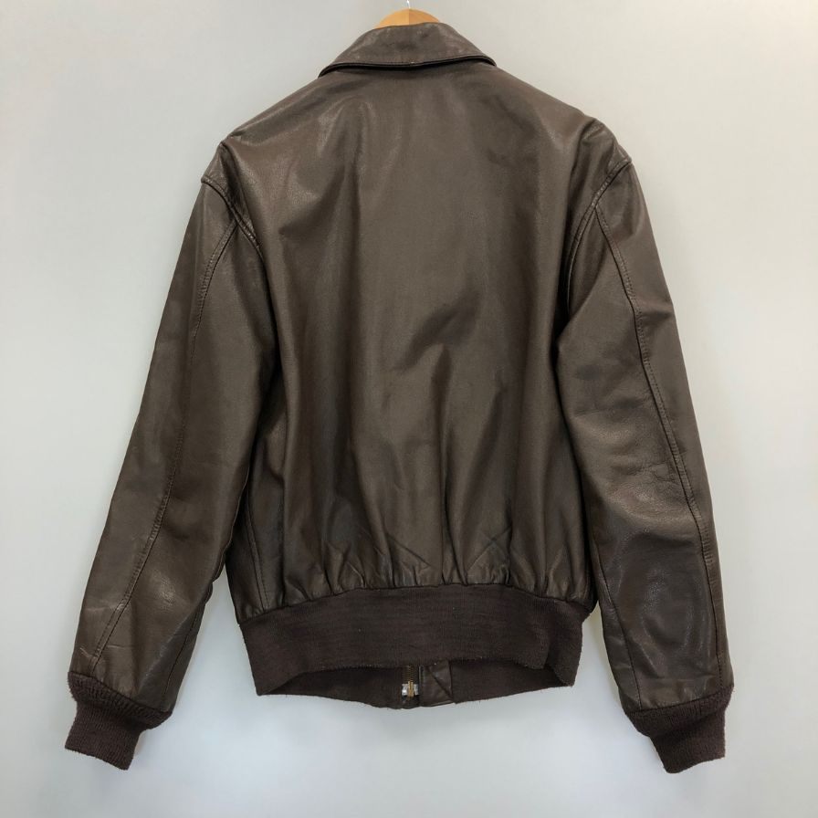 美品◆クーパー レザージャケット フライトジャケット A-2 メンズ ブラウン サイズS COOPER 【AFG1】