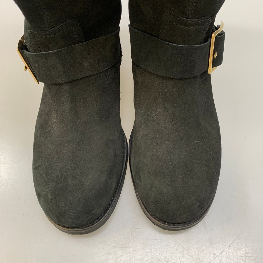 ジミーチュウ ロングブーツ スエードレザー ブラック レディース サイズ36 JIMMY CHOO 約23.0cm【AFC47】