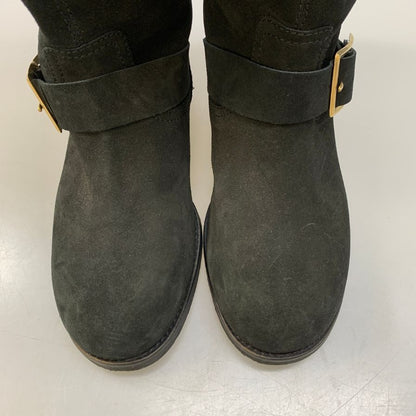 ジミーチュウ ロングブーツ スエードレザー ブラック レディース サイズ36 JIMMY CHOO 約23.0cm【AFC47】