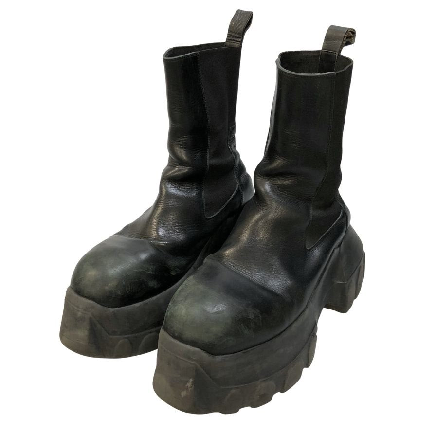 リックオウエンス ビートルメガトラクターブーツ ブラック レザー メンズ サイズ41 RU02D6860 RICK OWENS 約26.0cm【AFD7】
