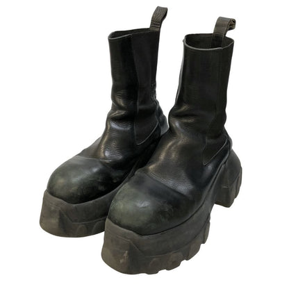リックオウエンス ビートルメガトラクターブーツ ブラック レザー メンズ サイズ41 RU02D6860 RICK OWENS 約26.0cm【AFD7】