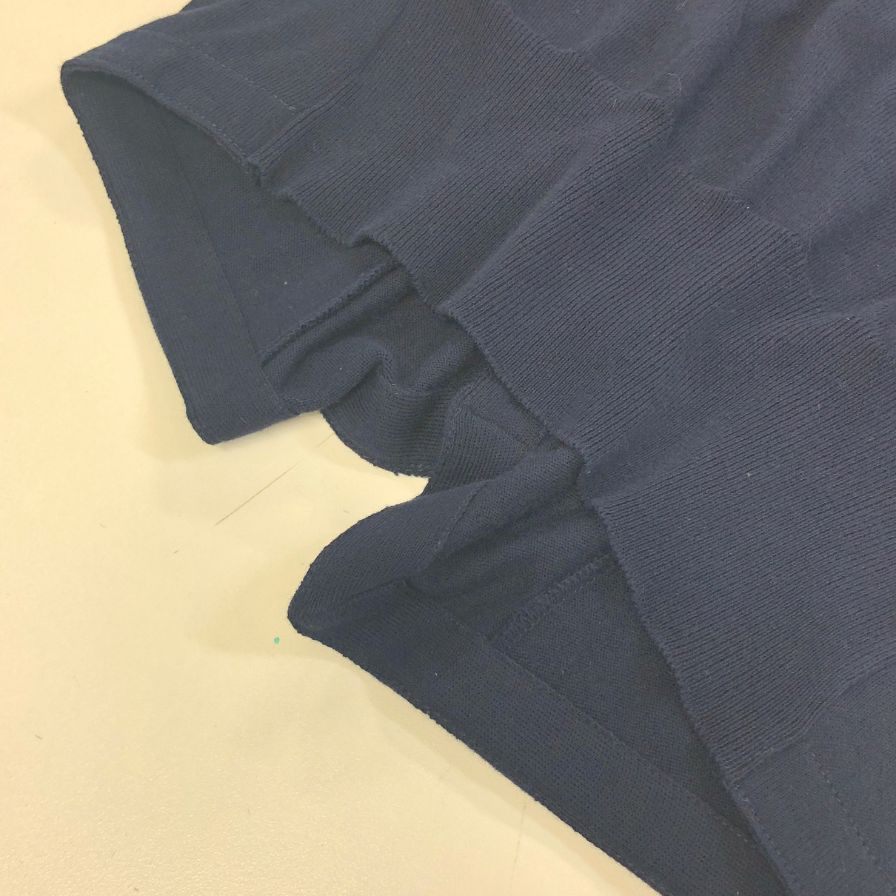 中古◆グランサッソ コットンベスト ネイビー メンズ サイズ46 gran sasso 【AFB14】