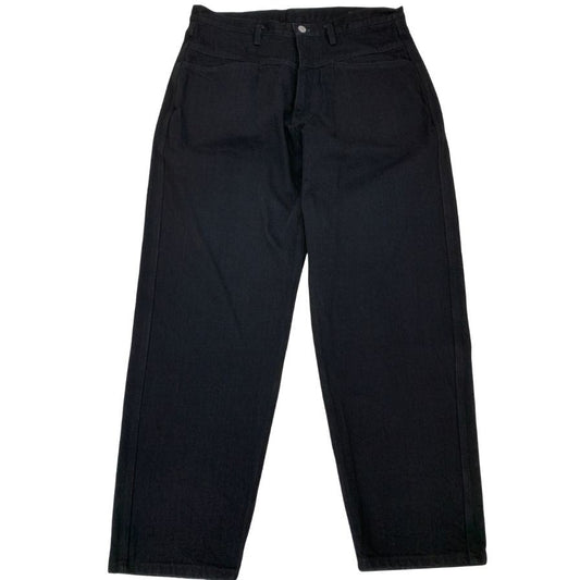 コモリ 25AW ブラックデニム テーパードパンツ ブラック メンズ サイズ2 C03-03005 COMOLI 【AFB10】