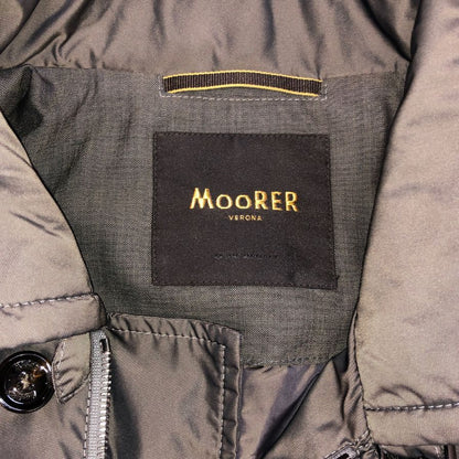 中古◆ムーレー ハーフコート ナイロン ダブル フロントダブルジップ メンズ サイズ48 ブラウン MOORER 【AFA】
