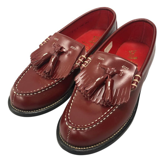 リーガルシューアンドコー タッセルローファー  カーフ レッド サイズ24.5 REGAL shoe＆co 約24.5cm【AFC36】