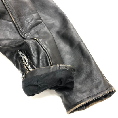 中古◆ショット レザージャケット ライダースジャケット USA製 レザー メンズ ブラック サイズ36 Schott 【AFG1】