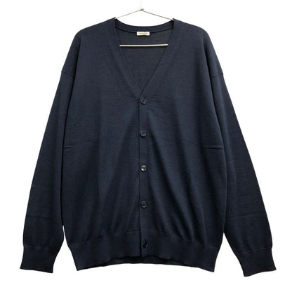 新品同様◆キャッシュ＆バルバ カーディガン ウーステッドカシミヤ 150 ネイビー メンズ サイズ2 IMWSW002 Cash&Barba 【AFB17】