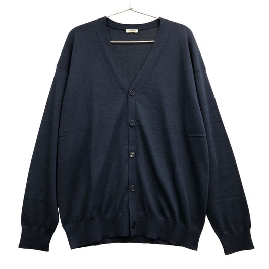 新品同様◆キャッシュ＆バルバ カーディガン ウーステッドカシミヤ 150 ネイビー メンズ サイズ2 IMWSW002 Cash&Barba 【AFB17】