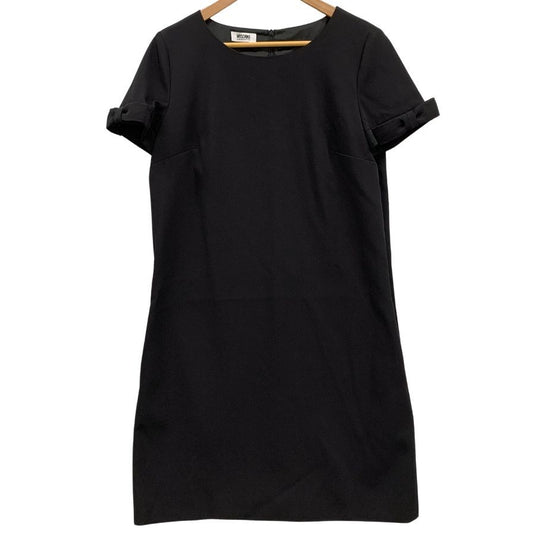 極美品◆モスキーノ チープ アンド シック 半袖 ワンピース 袖リボンあしらい  ウール100% レディース サイズ42 ＭＯSCHINO CHEAPANDCHIC 【AFB1】