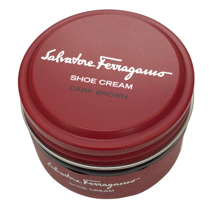 サルヴァトーレ フェラガモ クリーム 補色 靴磨き シュー クリーム ダーク ブラウン 55g Salvatore Ferragamo Shoe CREAM【AFI14】【中古】