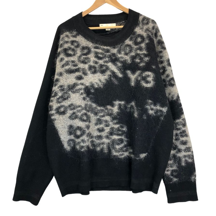 中古◆ワイスリー ニットセーター モヘア混 レディース ブラック系 サイズ2XL Y-3 【AFB29】