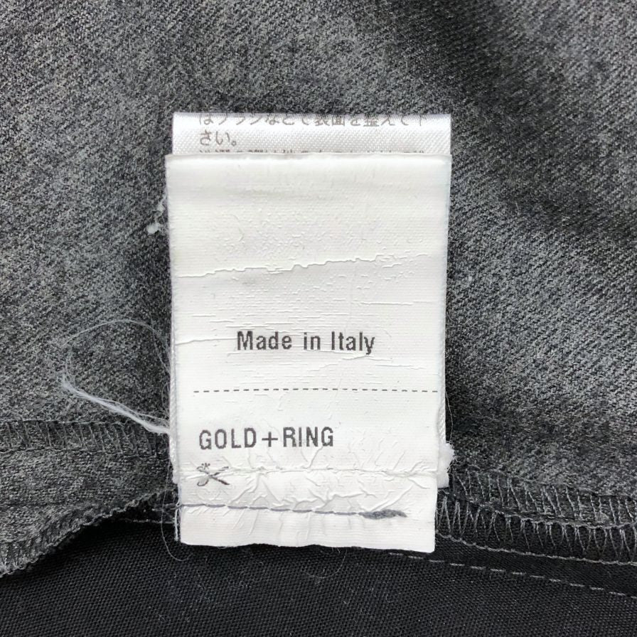 ジャブスアルキヴィオ リング別注 ワンプリーツ リラックス パンツ カシミア混ウール メンズ サイズ44 グレー giab's archivio×ring 【AFB44】