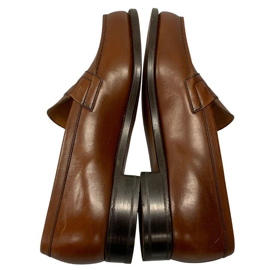 ジェイエムウエストン 180シグニチャー ローファー ボックスカーフ ブラウン UK4.5D J.M.WESTON ローファー 約24.5cm【LA】【中古】