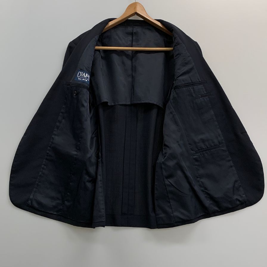 中古◆ポロラルフローレン チャップス テー2B ラードジャケット 90年代 サイドベンツ ネイビー メンズ サイズ94AB4 Polo Ralph Lauren CHAPS 【AFA9】