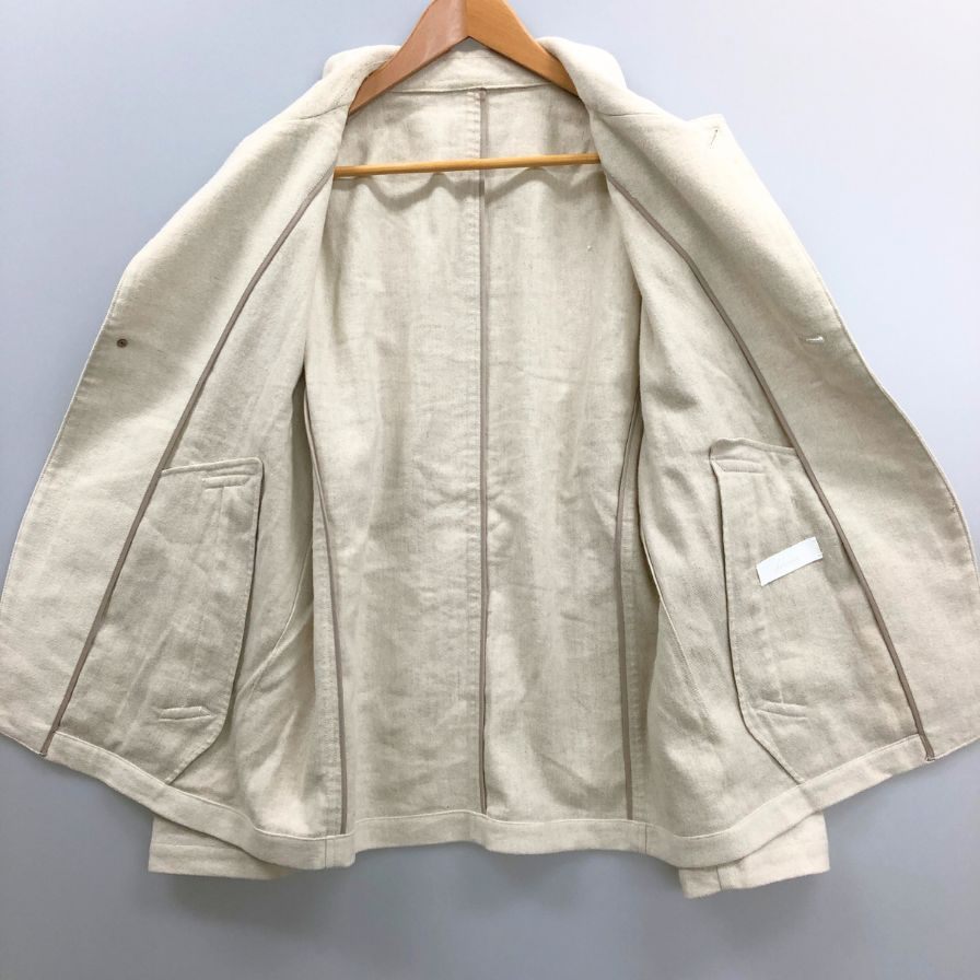美品◆イレニサ 22AW リラックステーラードジャケット ウール アイボリー メンズ サイズ2 IH-22FW-J016-IC IRENISA 【AFB5】