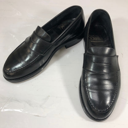 クロケット＆ジョーンズ モデル名不明 コインローファー ブラック サイズ不明 Crockett & Jones 約不明cm【AFC47】