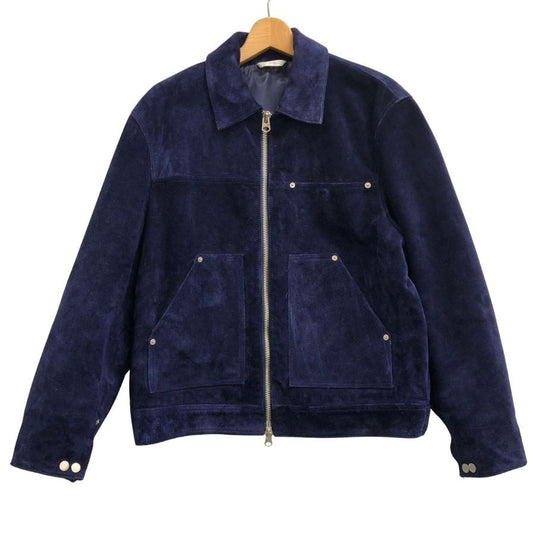 中古◆ザラ レザージャケット スエード バッファローレザー メンズ ブルー系 サイズ40 ZARA 【AFA22】