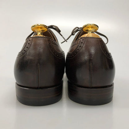 宮城興業 レザーシューズ ストレートチップ パンチドキャップ サイズ9 メンズ ブラウン系 Miyagi Kogyo 約27.5cm【AFD3】