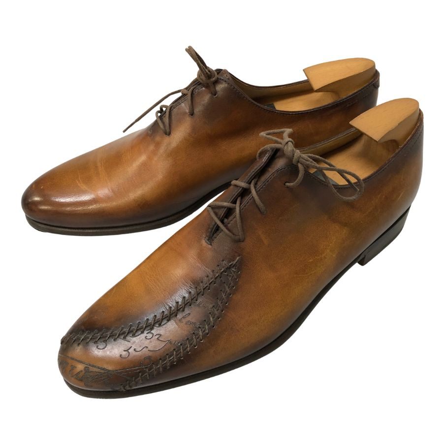 ベルルッティ レザーシューズ ラピエセルプリゼ カリグラフィ オルガ期 ブラウン サイズ 6 Berluti 約25.0cm【同梱不可】【AFC53】