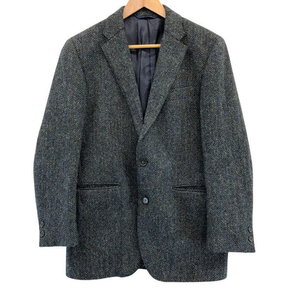 極美品◆ブルックスブラザーズ テーラードジャケット ハリスツイード  ウール メンズ ネイビー系 サイズ38S BROOKS BROTHERS 【AFB28】