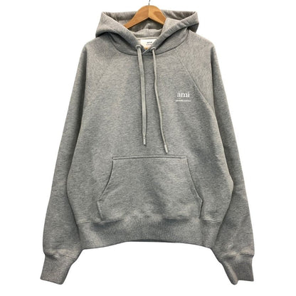 極美品◆アミ パリス  パーカ  フーディー プルオーバー USW224.747 メンズ サイズL グレー AMI PARIS 【AFB33】