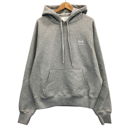 極美品◆アミ パリス  パーカ  フーディー プルオーバー USW224.747 メンズ サイズL グレー AMI PARIS 【AFB33】
